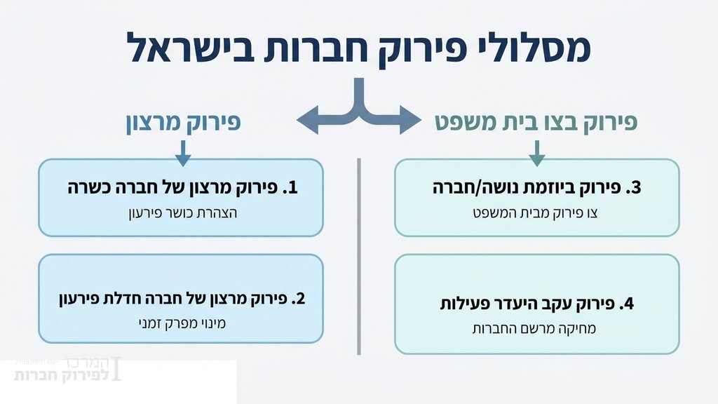 השוואת מסלולי פירוק חברות