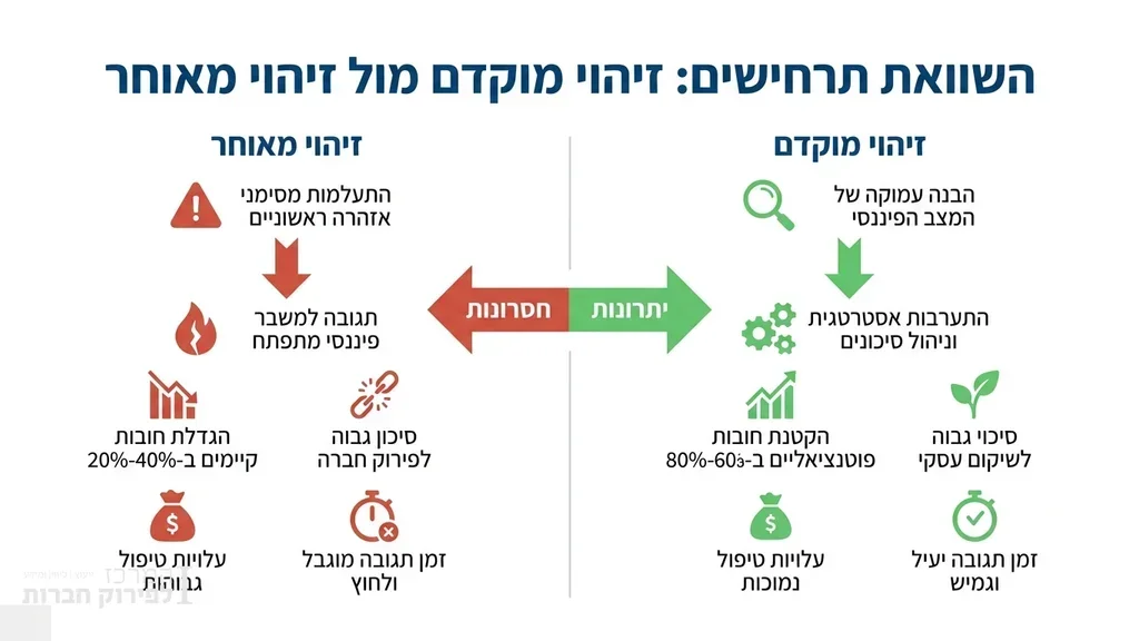 בדיקת נתונים פיננסיים של חברה בעקבות עיכוב בתשלום