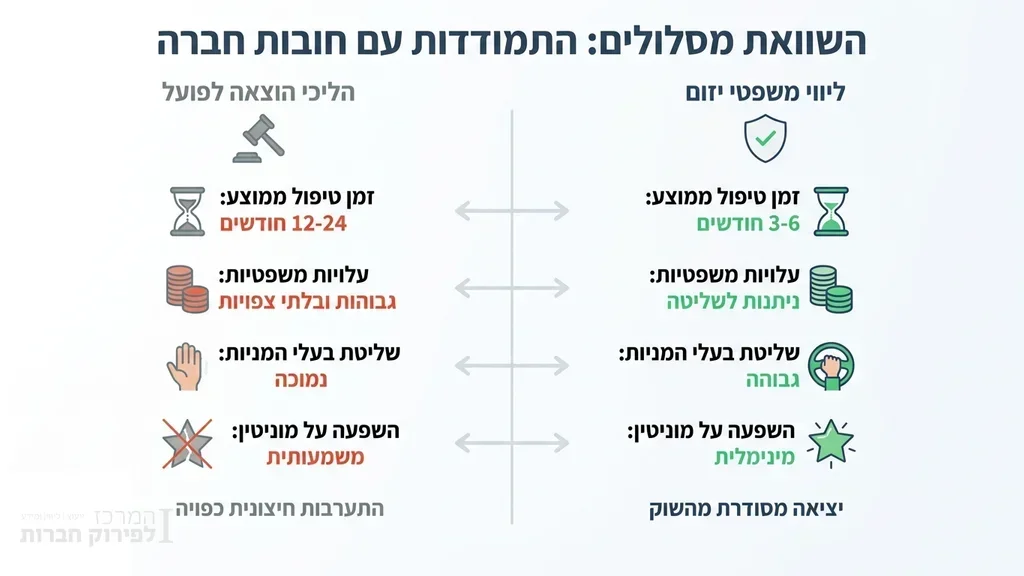 מסמכים משפטיים ופטיש שופט לגביית חובות מחברה